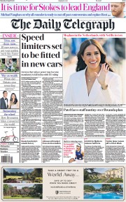 The Daily Telegraph () Newspaper Front Page for 16 April 2022