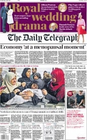 The Daily Telegraph () Newspaper Front Page for 16 May 2018