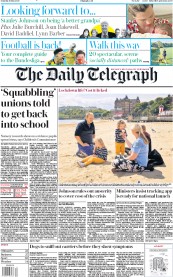 The Daily Telegraph () Newspaper Front Page for 16 May 2020