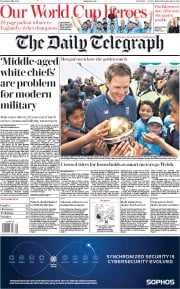 The Daily Telegraph () Newspaper Front Page for 16 July 2019