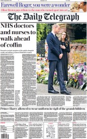 The Daily Telegraph () Newspaper Front Page for 16 September 2022