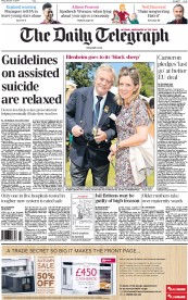 The Daily Telegraph () Newspaper Front Page for 17 October 2014