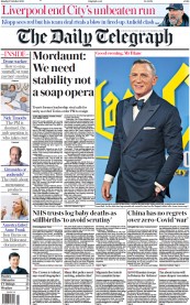 The Daily Telegraph () Newspaper Front Page for 17 October 2022