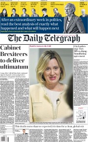 The Daily Telegraph () Newspaper Front Page for 17 November 2018