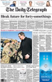 The Daily Telegraph () Newspaper Front Page for 17 December 2013