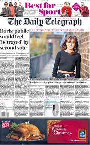 The Daily Telegraph () Newspaper Front Page for 17 December 2018