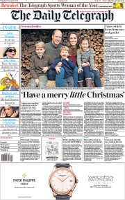 The Daily Telegraph () Newspaper Front Page for 17 December 2020