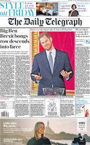 The Daily Telegraph () Newspaper Front Page for 17 January 2020