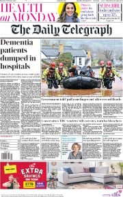 The Daily Telegraph () Newspaper Front Page for 17 February 2020