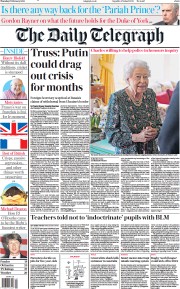 The Daily Telegraph () Newspaper Front Page for 17 February 2022