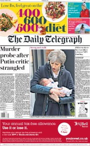 The Daily Telegraph () Newspaper Front Page for 17 March 2018