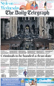 The Daily Telegraph () Newspaper Front Page for 17 April 2019