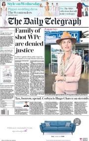 The Daily Telegraph () Newspaper Front Page for 17 May 2017