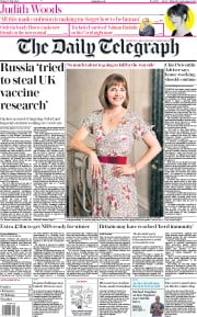 The Daily Telegraph () Newspaper Front Page for 17 July 2020