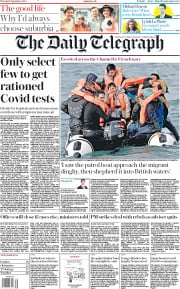 The Daily Telegraph () Newspaper Front Page for 17 September 2020