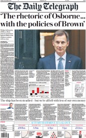 The Daily Telegraph () Newspaper Front Page for 18 November 2022