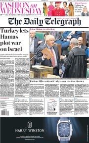 The Daily Telegraph () Newspaper Front Page for 18 December 2019