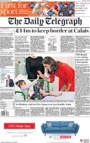 The Daily Telegraph () Newspaper Front Page for 18 January 2018