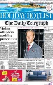 The Daily Telegraph () Newspaper Front Page for 18 January 2020