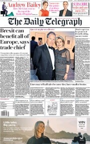 The Daily Telegraph () Newspaper Front Page for 18 February 2020