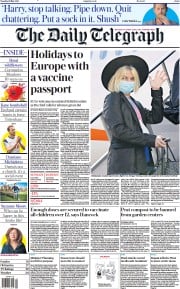The Daily Telegraph () Newspaper Front Page for 18 May 2021