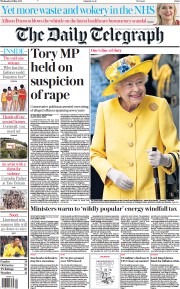 The Daily Telegraph () Newspaper Front Page for 18 May 2022