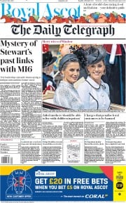The Daily Telegraph () Newspaper Front Page for 18 June 2019