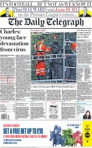 The Daily Telegraph () Newspaper Front Page for 18 June 2020