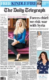 The Daily Telegraph () Newspaper Front Page for 18 July 2013
