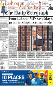 The Daily Telegraph () Newspaper Front Page for 18 July 2018