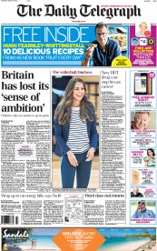 The Daily Telegraph () Newspaper Front Page for 19 October 2013
