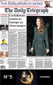 The Daily Telegraph () Newspaper Front Page for 19 November 2021