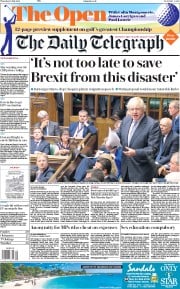 The Daily Telegraph () Newspaper Front Page for 19 July 2018