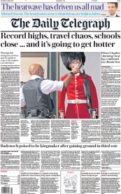 The Daily Telegraph () Newspaper Front Page for 19 July 2022