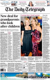 The Daily Telegraph () Newspaper Front Page for 19 August 2014