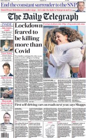 The Daily Telegraph () Newspaper Front Page for 19 August 2022