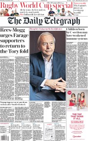 The Daily Telegraph () Newspaper Front Page for 19 September 2019