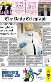 The Daily Telegraph () Newspaper Front Page for 19 September 2020