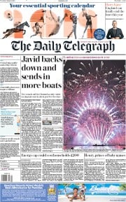 The Daily Telegraph () Newspaper Front Page for 1 January 2019