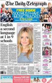 The Daily Telegraph () Newspaper Front Page for 1 February 2014