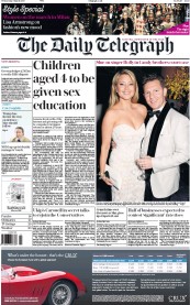 The Daily Telegraph () Newspaper Front Page for 1 March 2017