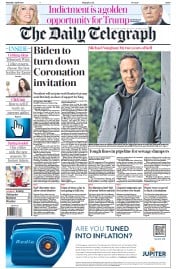 The Daily Telegraph () Newspaper Front Page for 1 April 2023