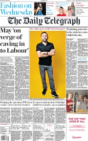 The Daily Telegraph () Newspaper Front Page for 1 May 2019