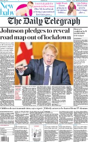 The Daily Telegraph () Newspaper Front Page for 1 May 2020