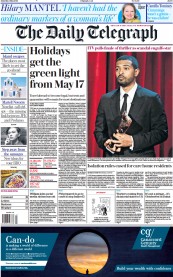 The Daily Telegraph () Newspaper Front Page for 1 May 2021