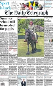 The Daily Telegraph () Newspaper Front Page for 1 June 2020