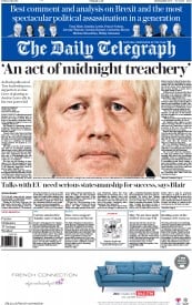 The Daily Telegraph () Newspaper Front Page for 1 July 2016