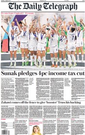 The Daily Telegraph () Newspaper Front Page for 1 August 2022