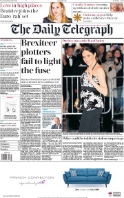 The Daily Telegraph () Newspaper Front Page for 20 November 2018