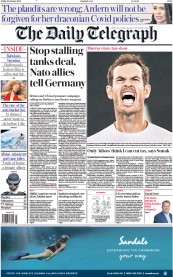 The Daily Telegraph () Newspaper Front Page for 20 January 2023